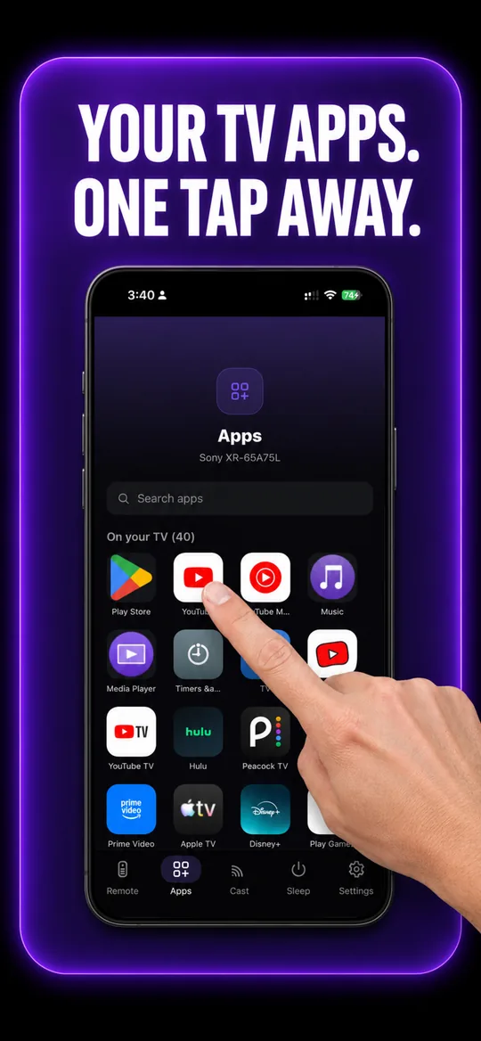 Your TV apps, one tap away